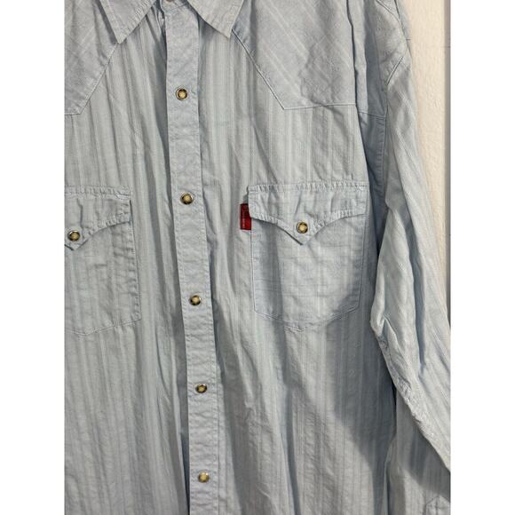 Guess Shirt Mens 2XL XXL Button‎ Up Blue Plaid Pearl Snap Y2K Western - Picture 3 of 6